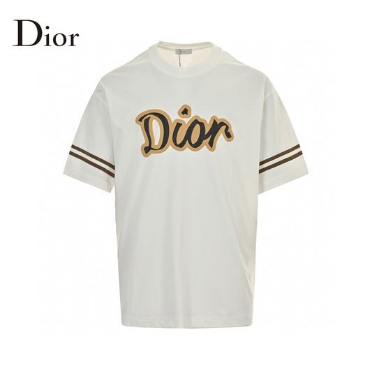 Dior White and Brown T-Shirt Primereps