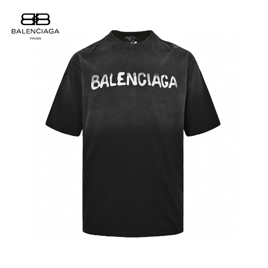 Balenciaga Spray-Paint Logo T-Shirt (Black) Primereps