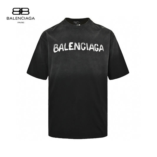 Balenciaga Spray-Paint Logo T-Shirt (Black) Primereps