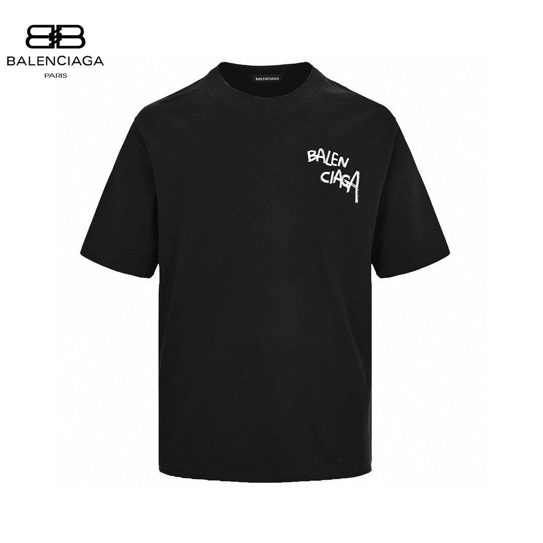 Ba*len*cia*ga graffiti logo black t-shirt