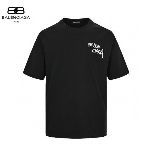 Balenciaga Graffiti Logo Black T-Shirt Primereps