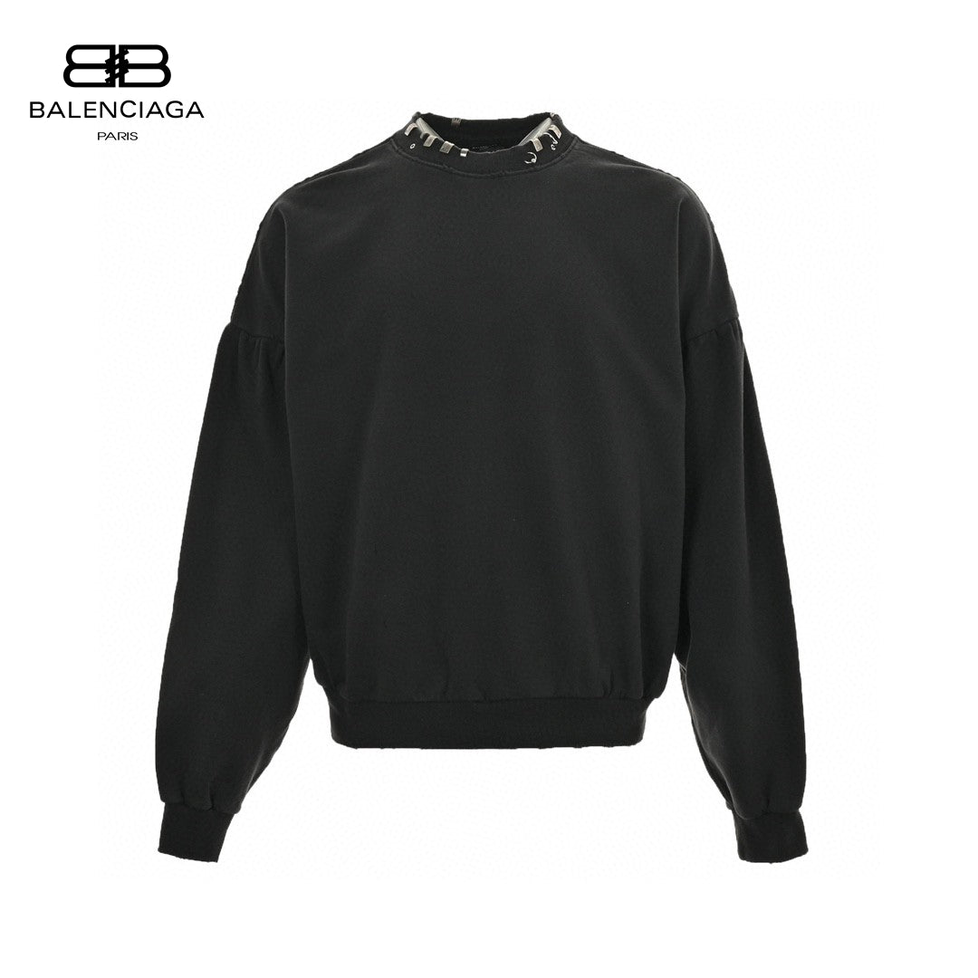 Ba*len*cia*ga embellished collar sweatshirt