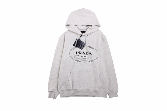 Prada Milano Grey Hoodie Primereps