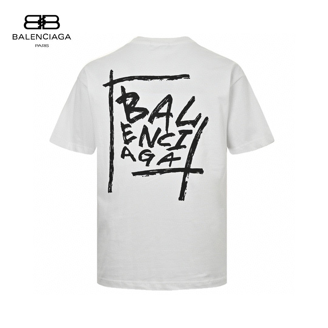 Ba*len*cia*ga white t-shirt with bold graphic