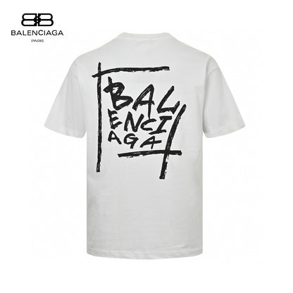 Balenciaga White T-Shirt with Bold Graphic  Primereps