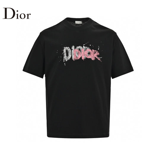  Dior Graffiti Logo T-Shirt in Black Primereps