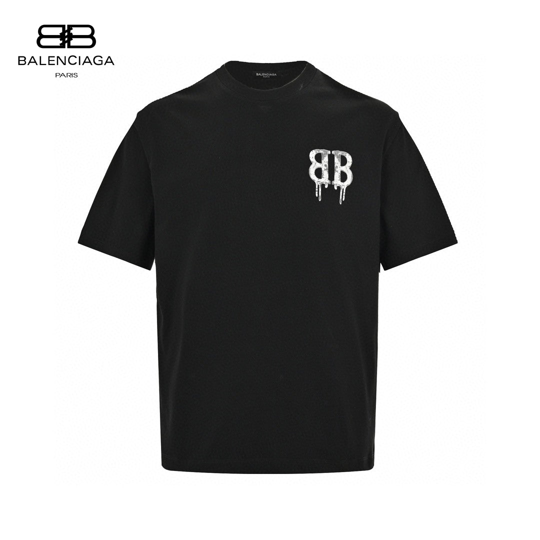 Ba*len*cia*ga dripping bb logo t-shirt (black)