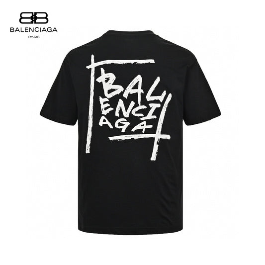 Balenciaga Black T-Shirt with Bold Graphic Primereps