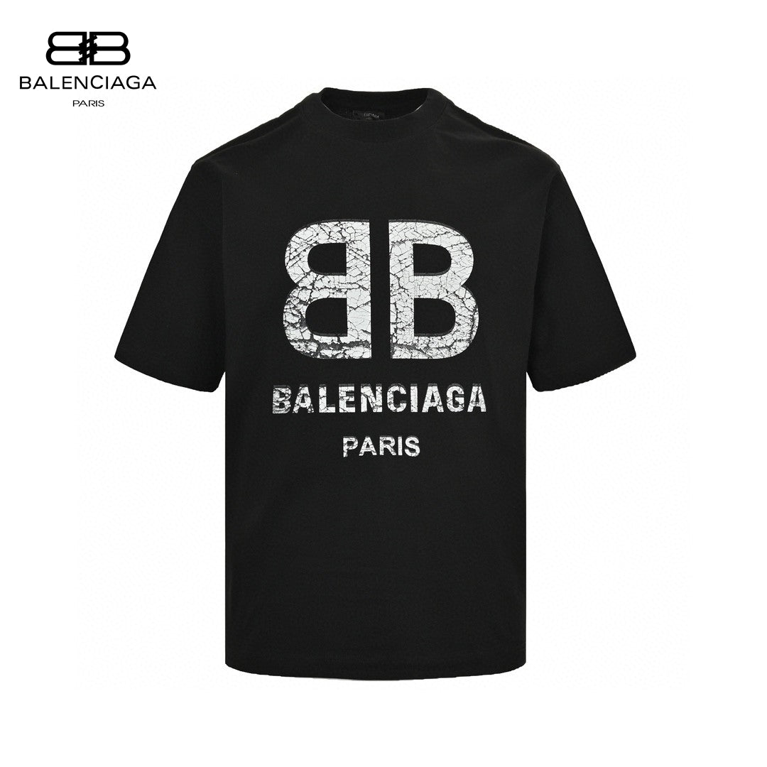 Ba*len*cia*ga cracked logo t-shirt (black)