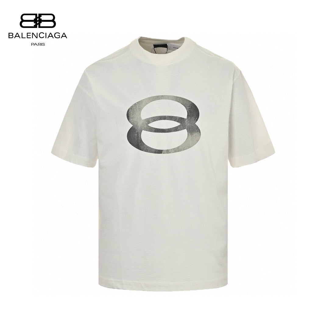 Ba*len*cia*ga oversized '8' logo t-shirt (white)