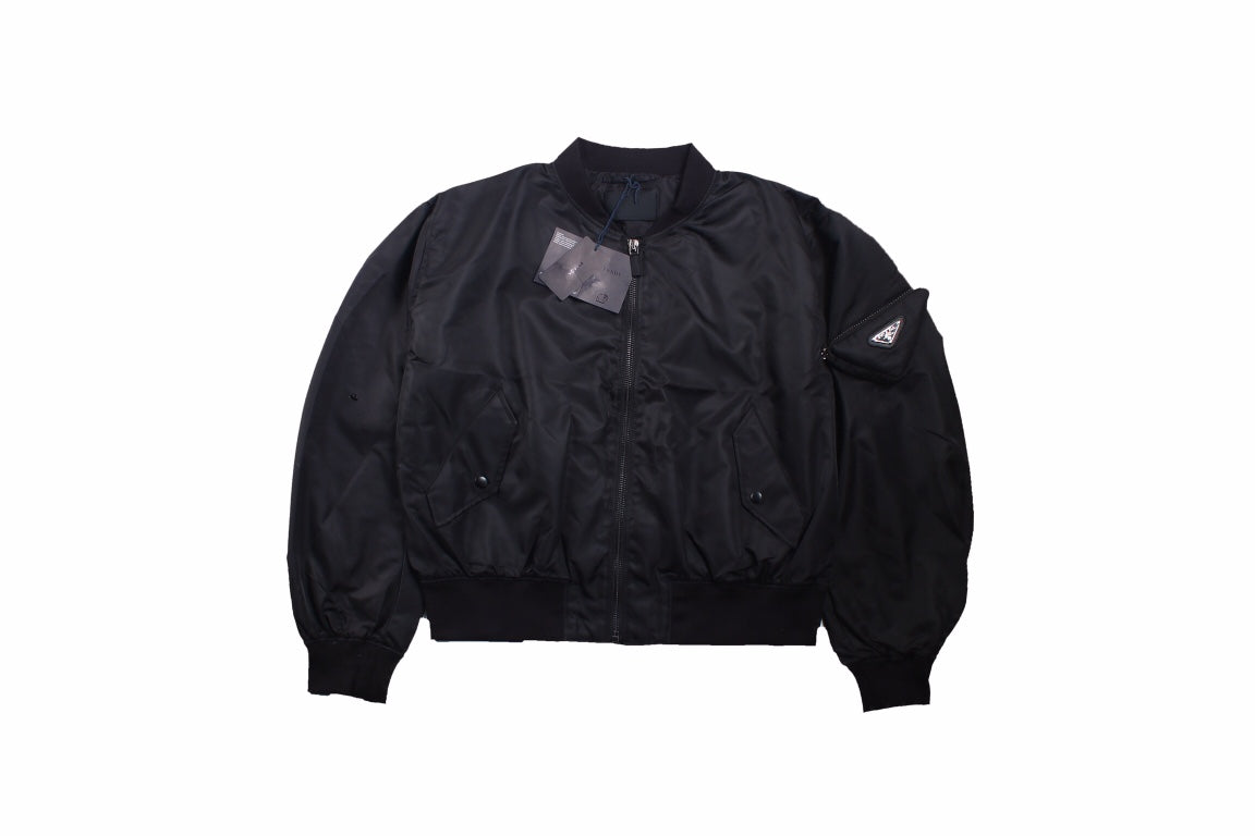 Prada Black Bomber Jacket Primereps