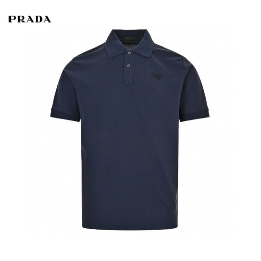 Prada Classic Navy Polo Shirt  Primereps