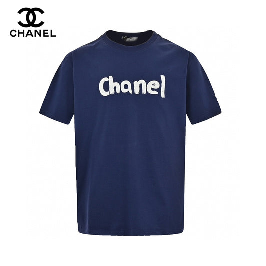 Chanel Logo T-Shirt (Navy Blue) Primereps