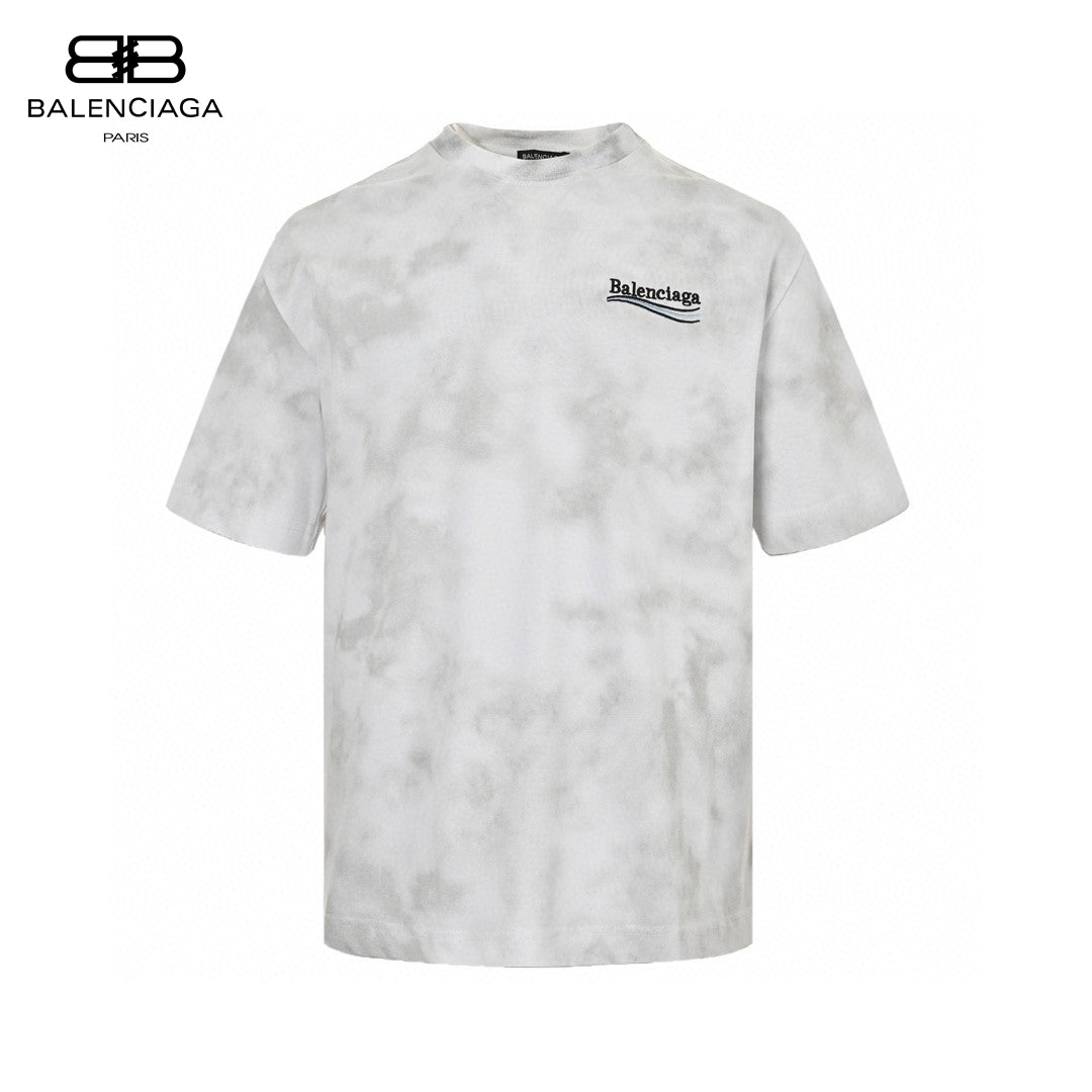  Balenciaga White Tie-Dye T-Shirt  Primereps