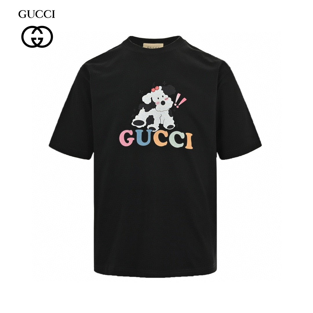 G*u*i cartoon cow logo t-shirt (black)