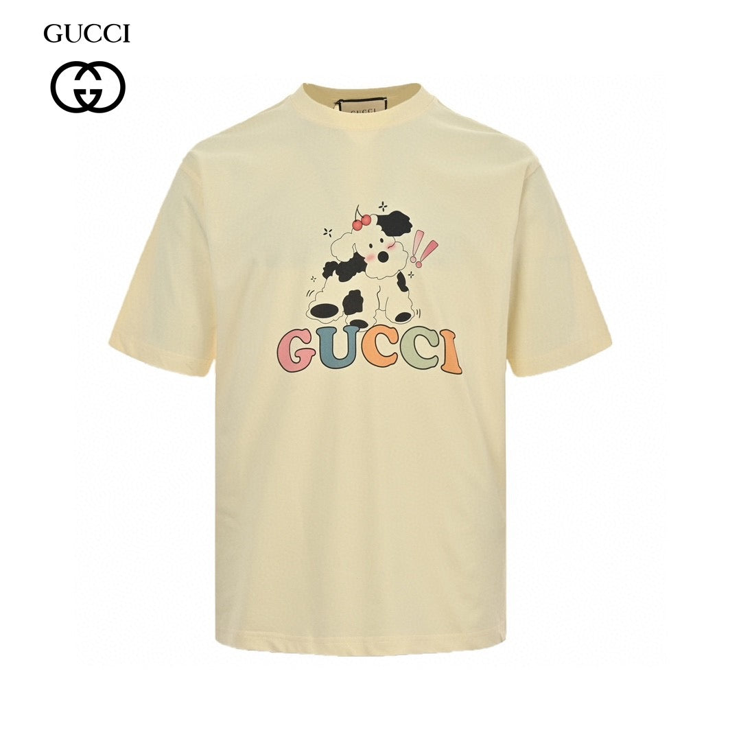 Gucci Cartoon Cow Logo T-Shirt (Cream) Primereps