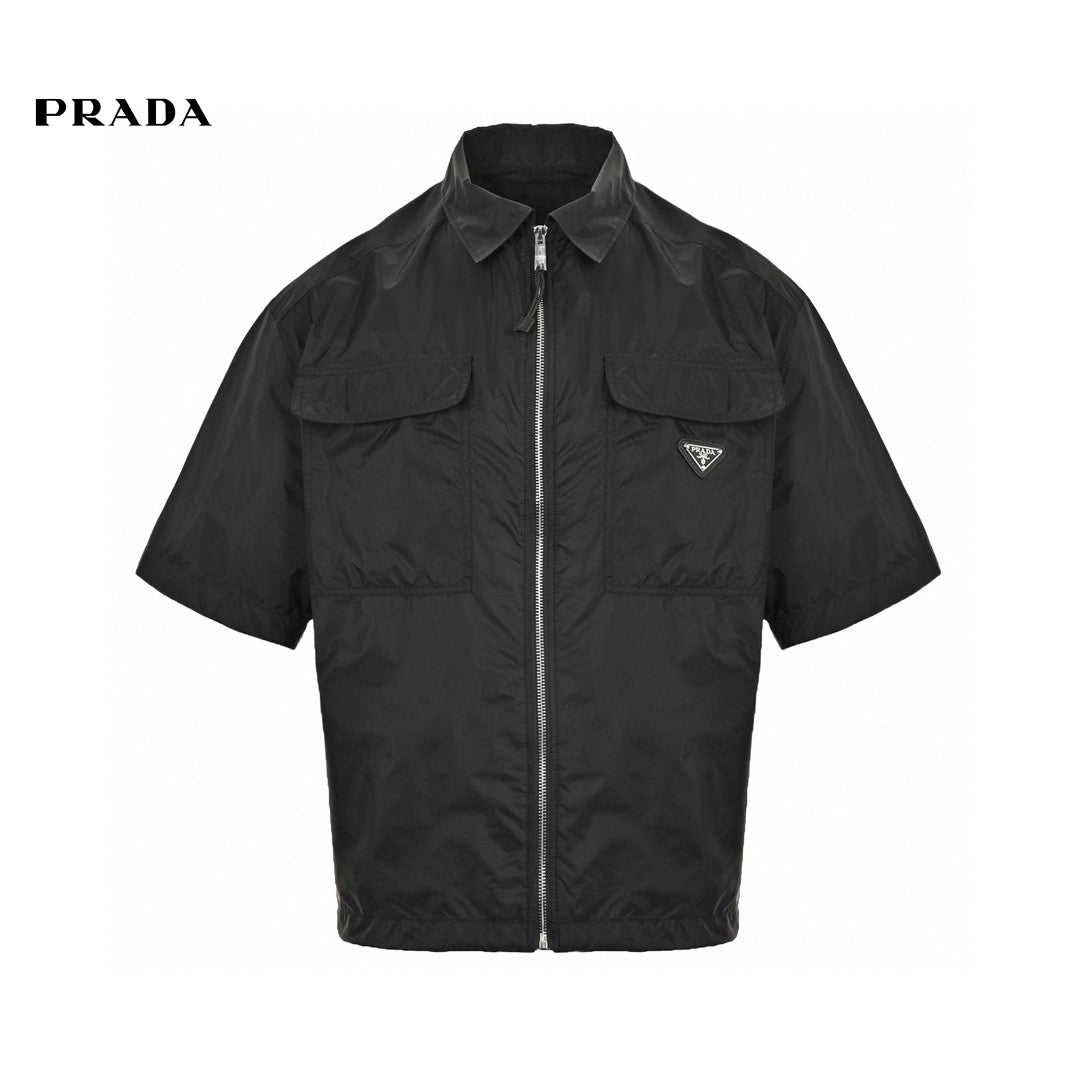 Prada Black Short-Sleeve Jacket Primereps