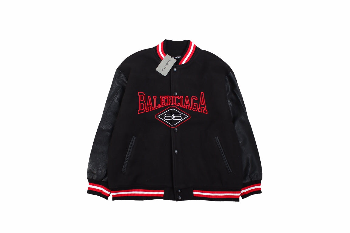 Balenciaga Black Varsity Jacket Primereps