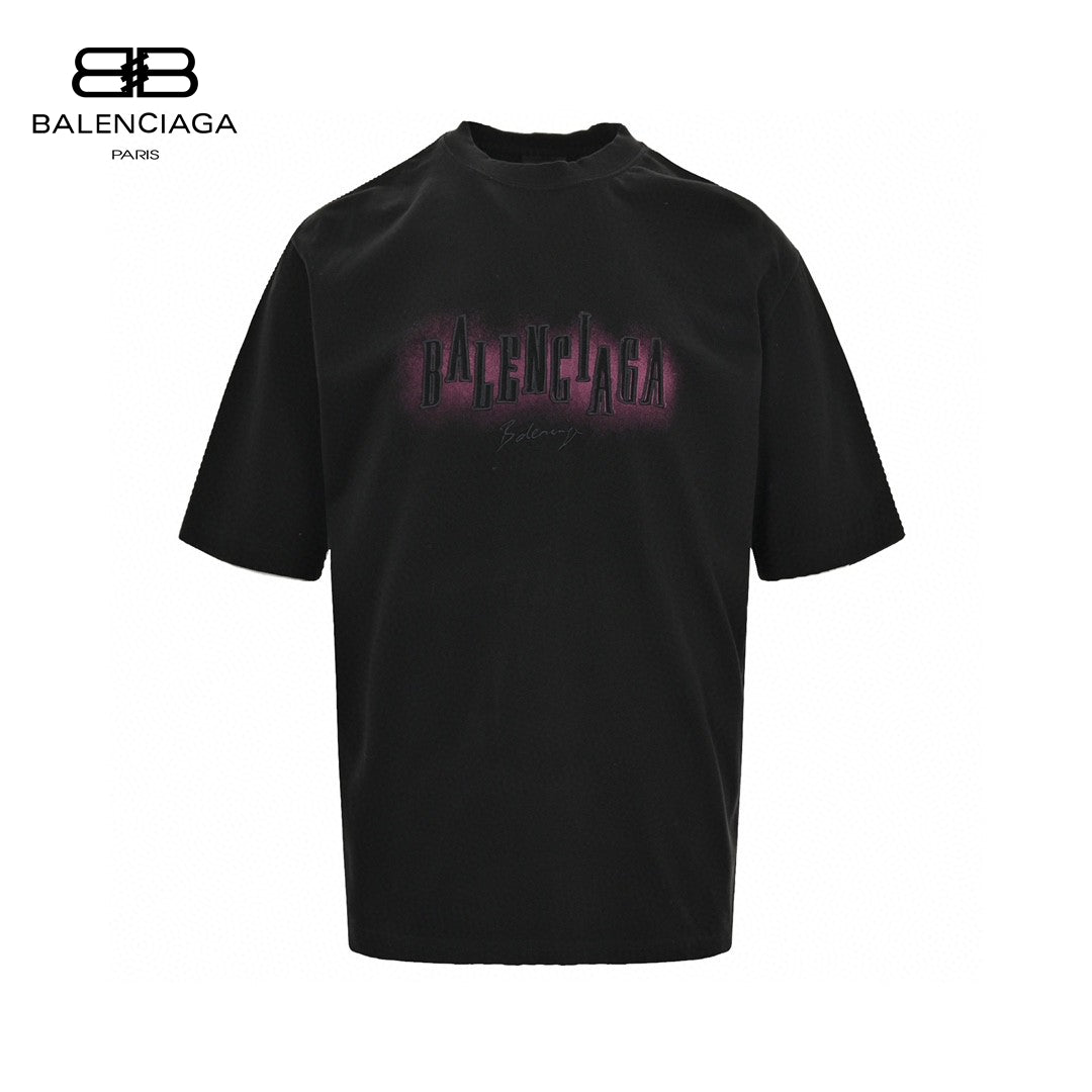 Ba*len*cia*ga neon graphic logo t-shirt