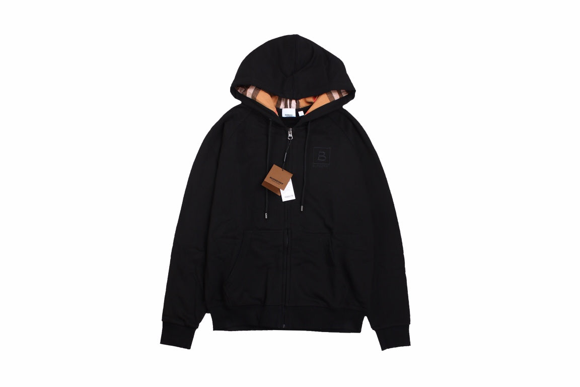 Burberry Zip-Up Hoodie - Black