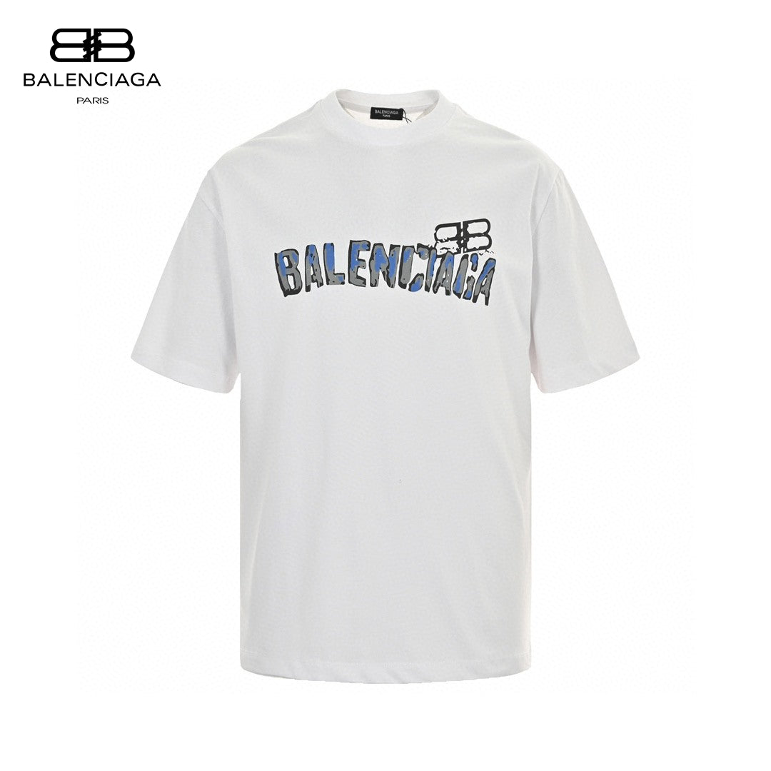 Balenciaga Graphic Logo T-Shirt (White) Primereps