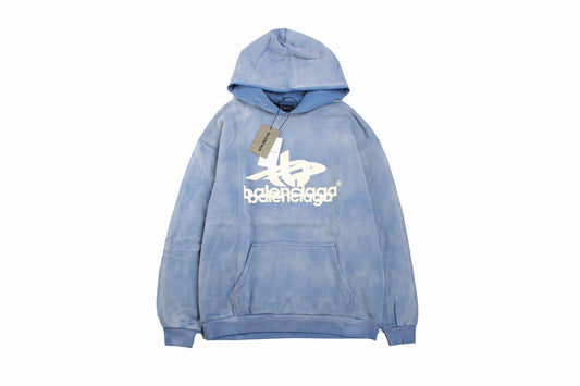 Balenciaga Blue Graphic Hoodie Primerps