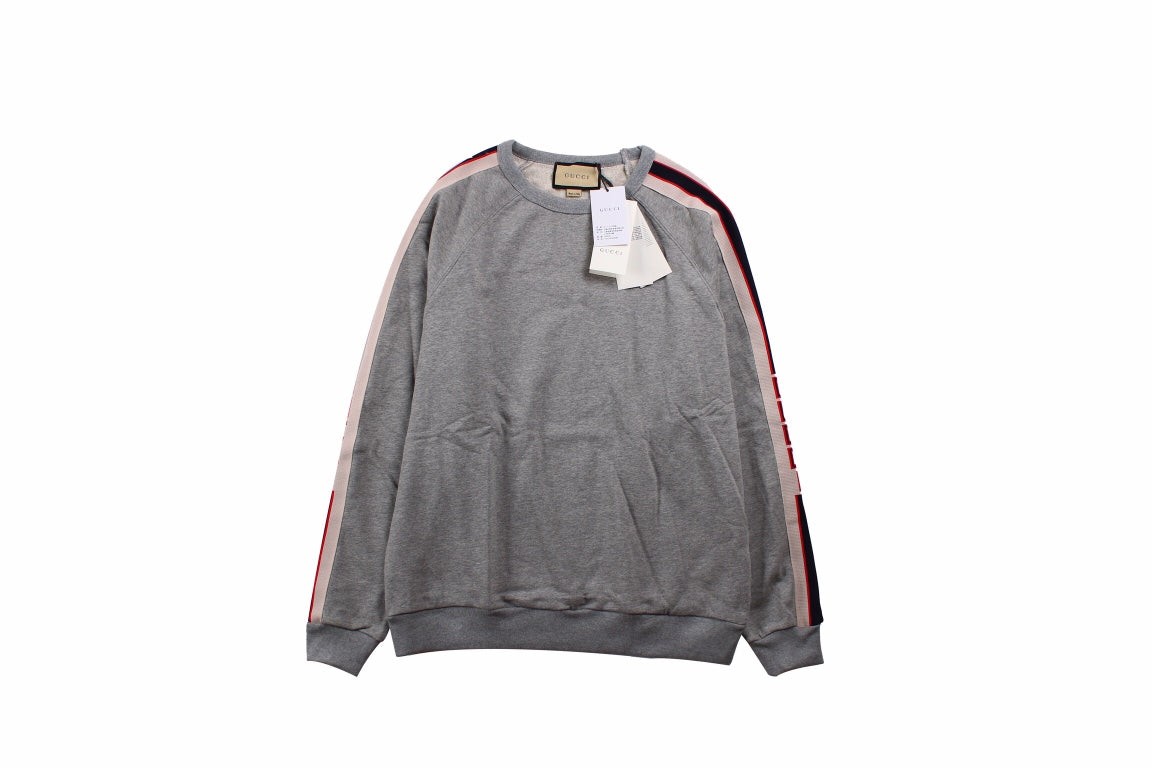 G*u*i grey sweatshirt with stripe detail