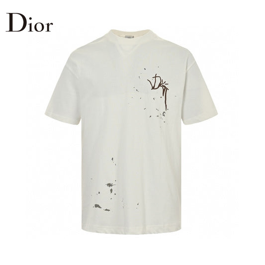 Dior Artistic Splatter T-Shirt (White) Primereps