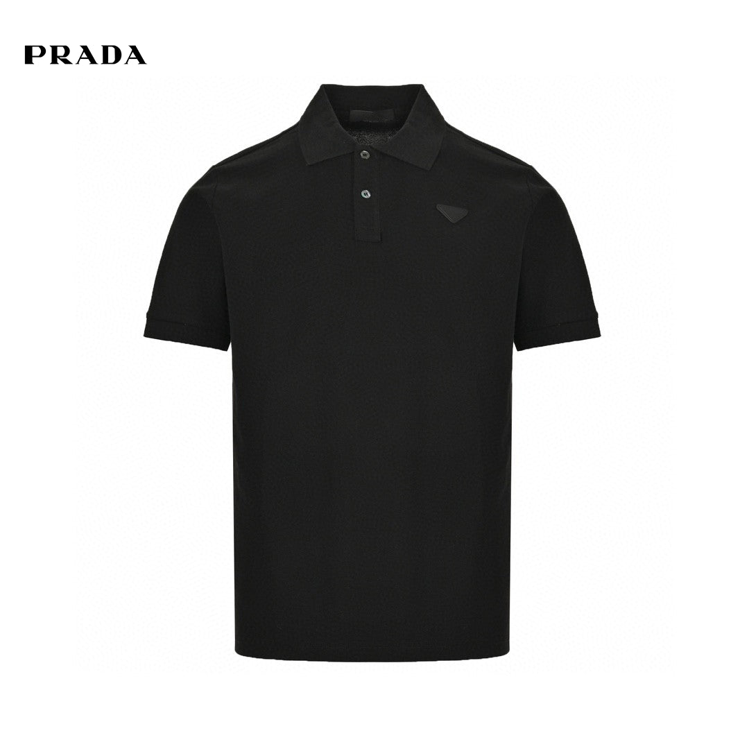 Pra*a classic black polo shirt