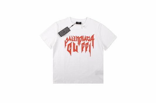 Balenciaga Gothic Logo T-Shirt - White Primereps