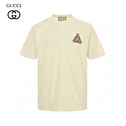 Gucci Triangle Logo Beige T-Shirt Primereps