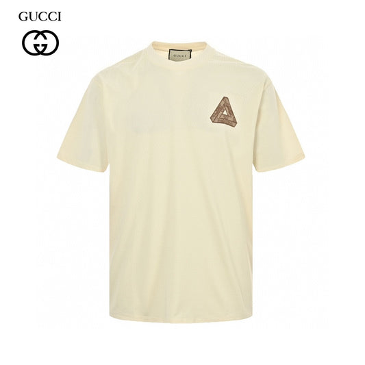 Gucci Triangle Logo Beige T-Shirt Primereps