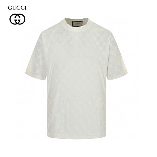  Gucci GG Patterned T-Shirt (White) Primereps