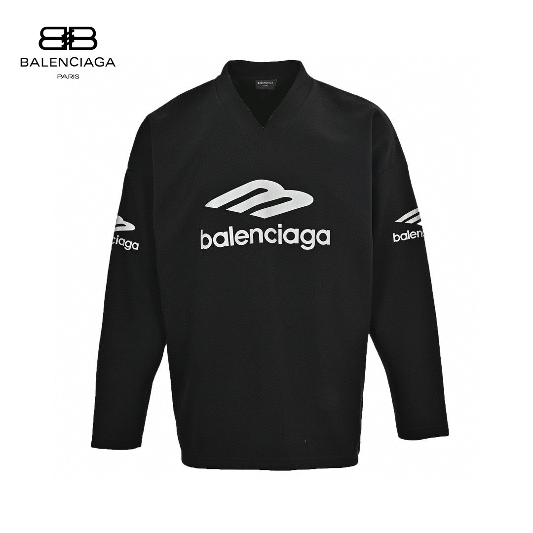 Ba*len*cia*ga long sleeve logo shirt - black