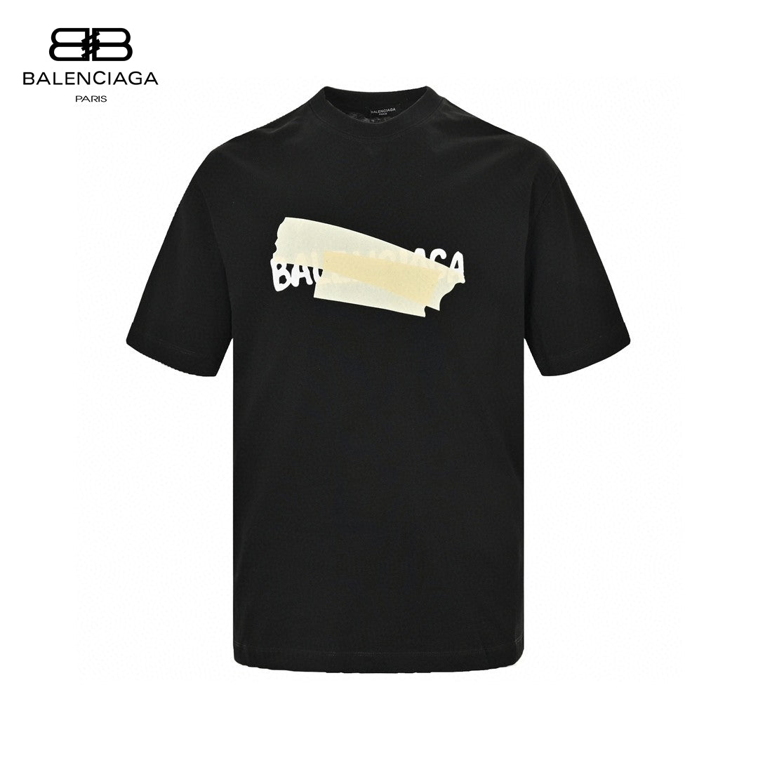 Ba*len*cia*ga tape logo t-shirt (black)