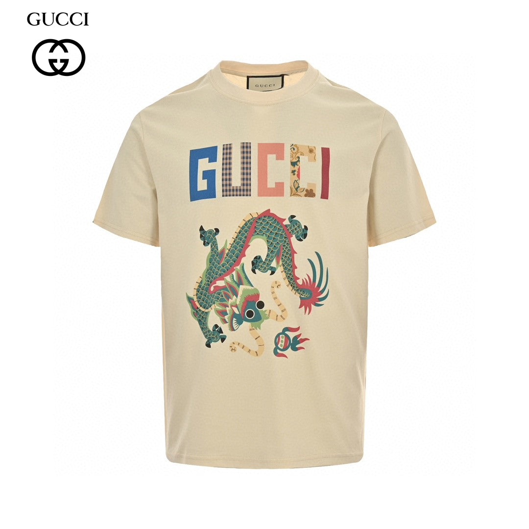 G*u*i dragon graphic t-shirt (beige)