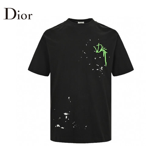 Dior Artistic Splatter T-Shirt (Black) Primereps