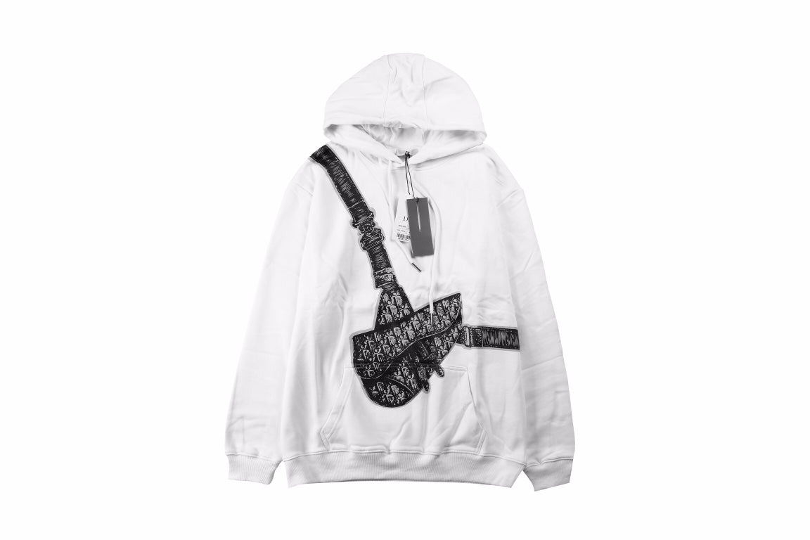 Dior White Hoodie with Bag Design Primereps