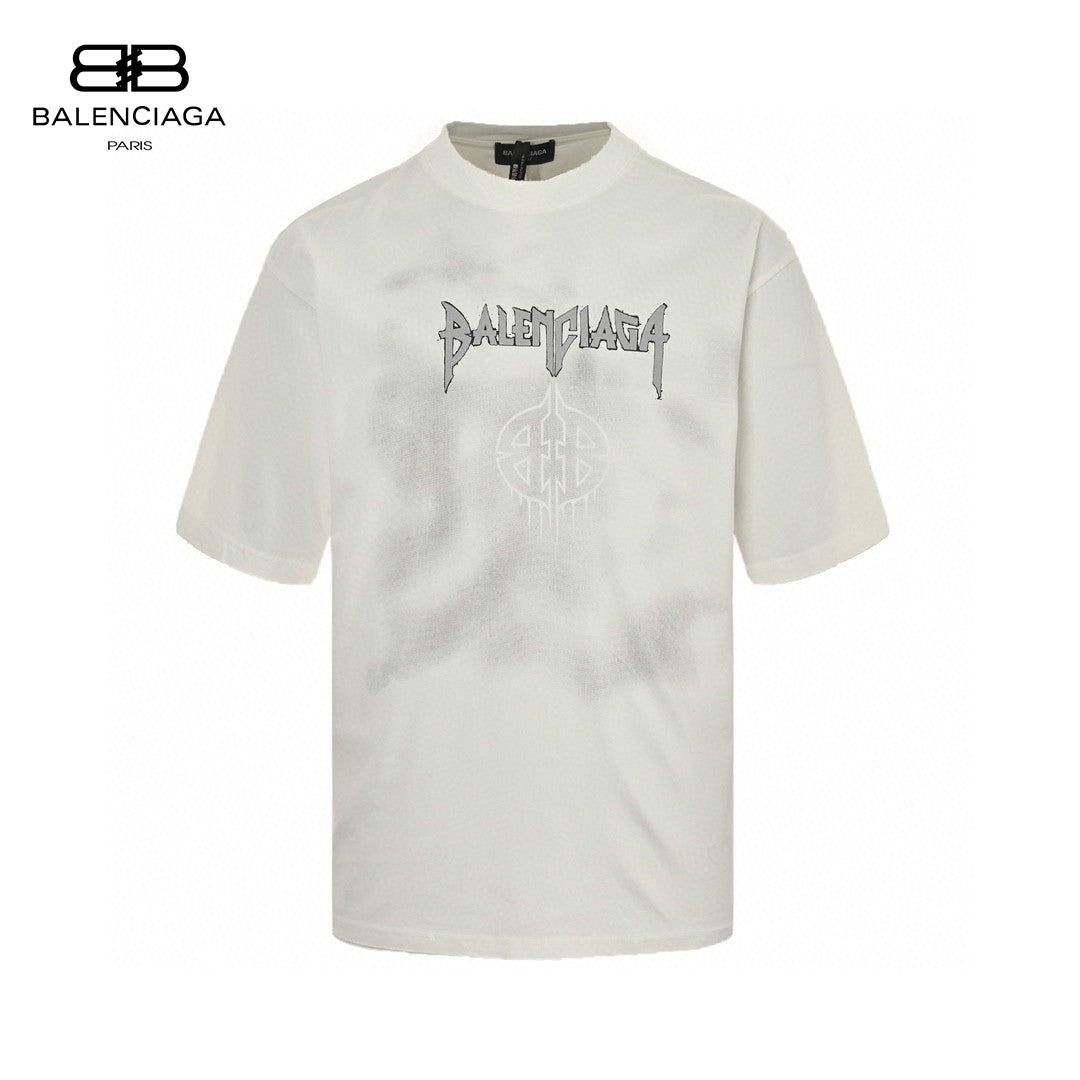 Balenciaga Gothic Logo T-Shirt (White) Primereps