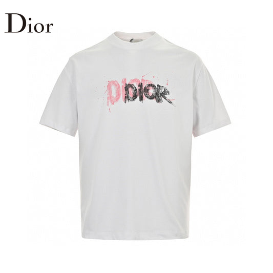 Dior Graffiti Logo T-Shirt in White Primereps