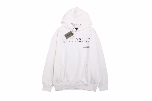 Balenciaga White Logo Hoodie Primereps