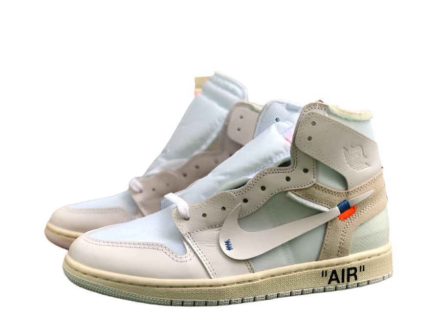 Off White x Jordan 1Retro High oG "White'.