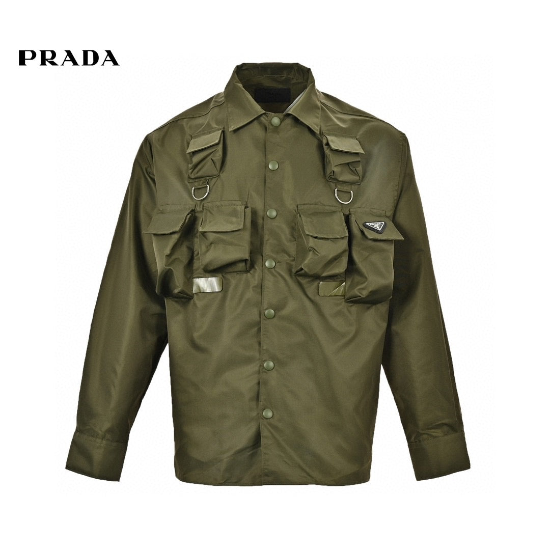 Prada Military Style Jacket Primereps