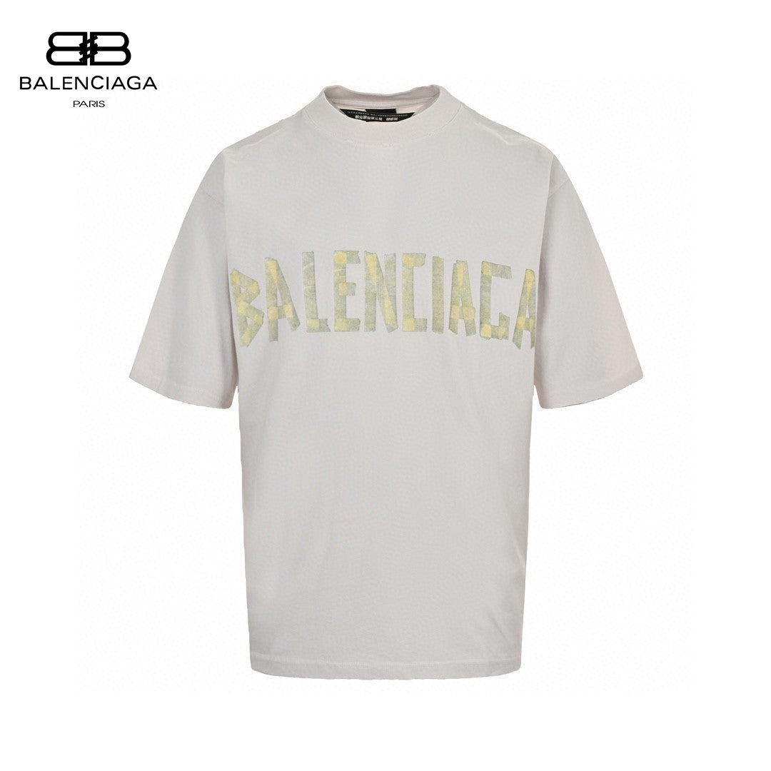 Ba*len*cia*ga pastel logo t-shirt in off-white