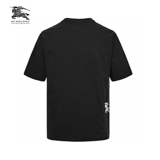 Burberry Black T-Shirt with Side Logo Primereps