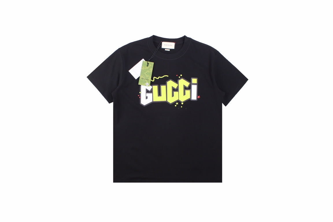 G*u*i lightning bolt logo t-shirt in black