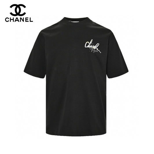 Chanel Signature Logo Black T-Shirt Primereps