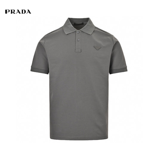 Prada Classic Grey Polo Shirt Primereps