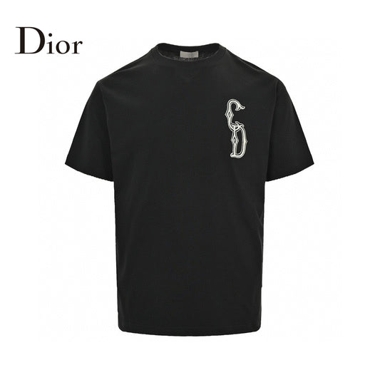 Dior Embroidered CD Logo T-Shirt (Black) Primereps