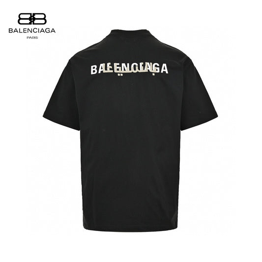 Balenciaga Distorted Logo T-Shirt (Black) Primereps